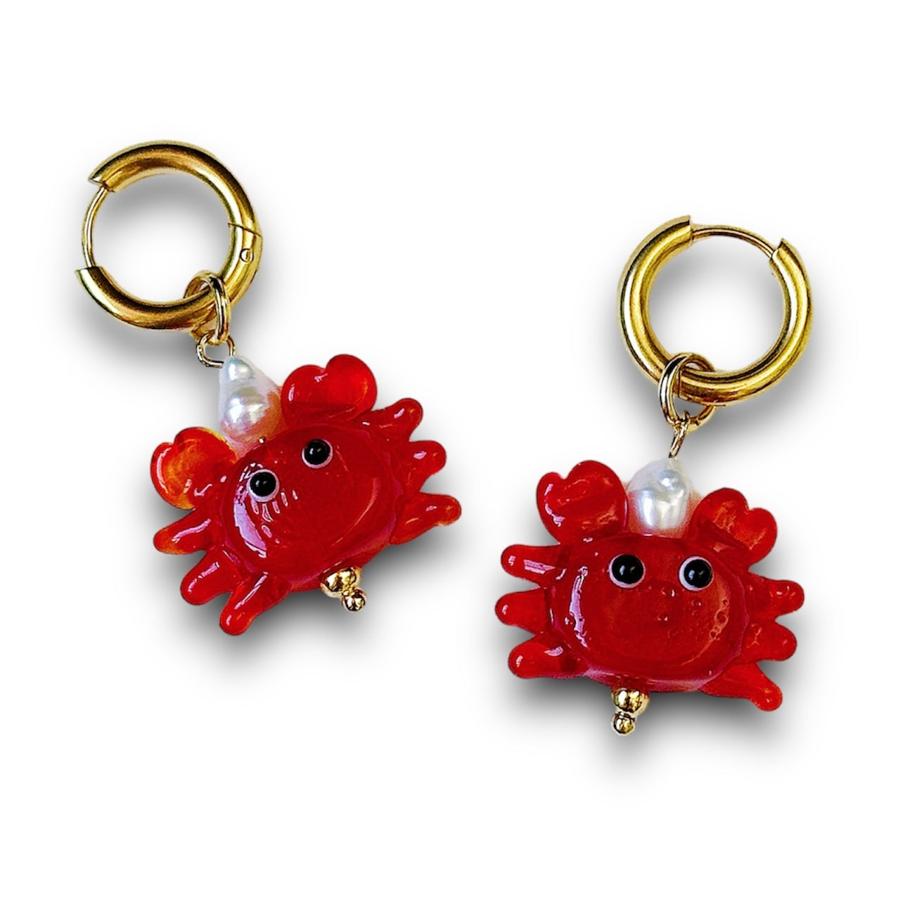 Crab Glass Earrings