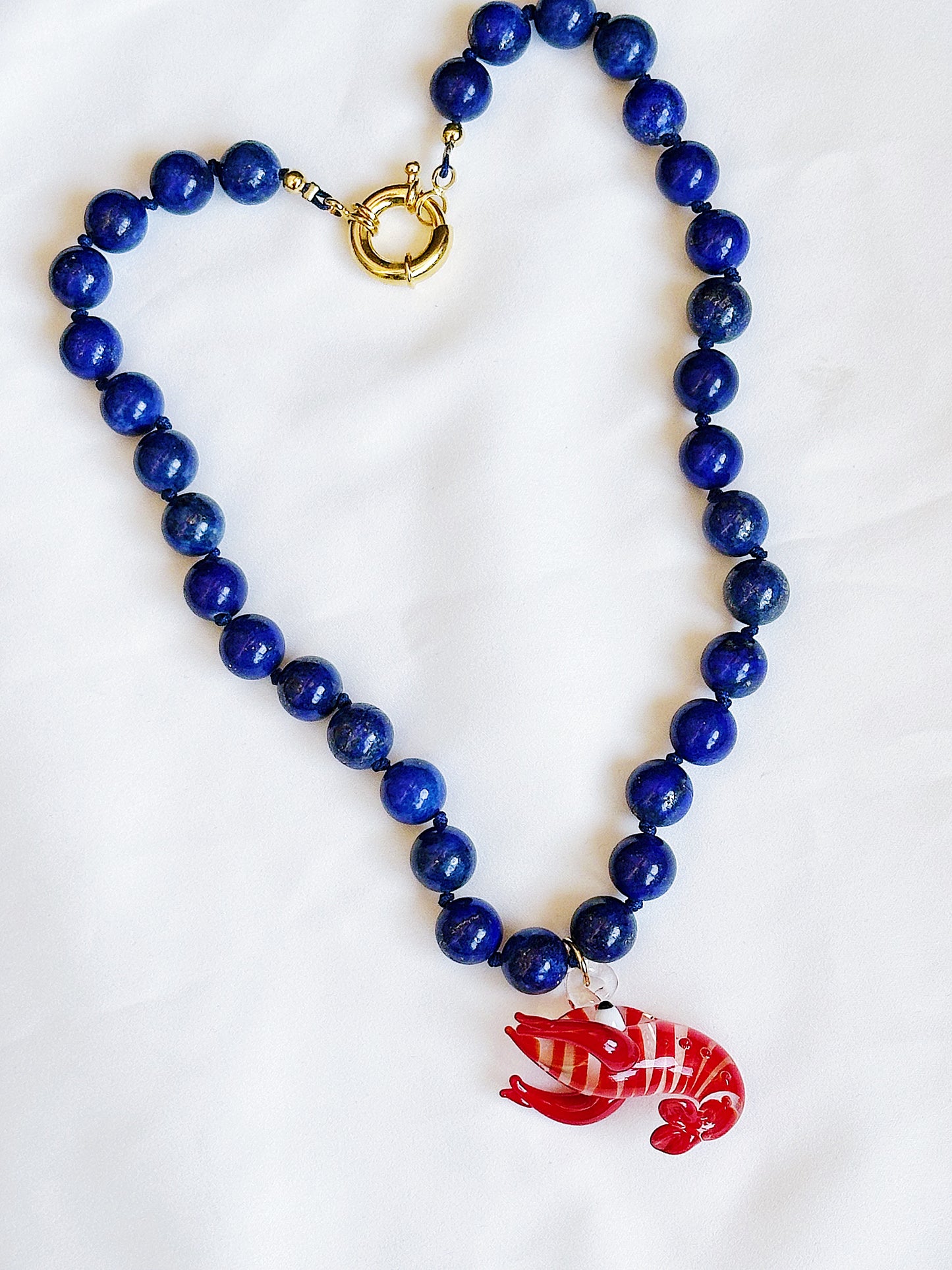 Lobster Glass Necklace