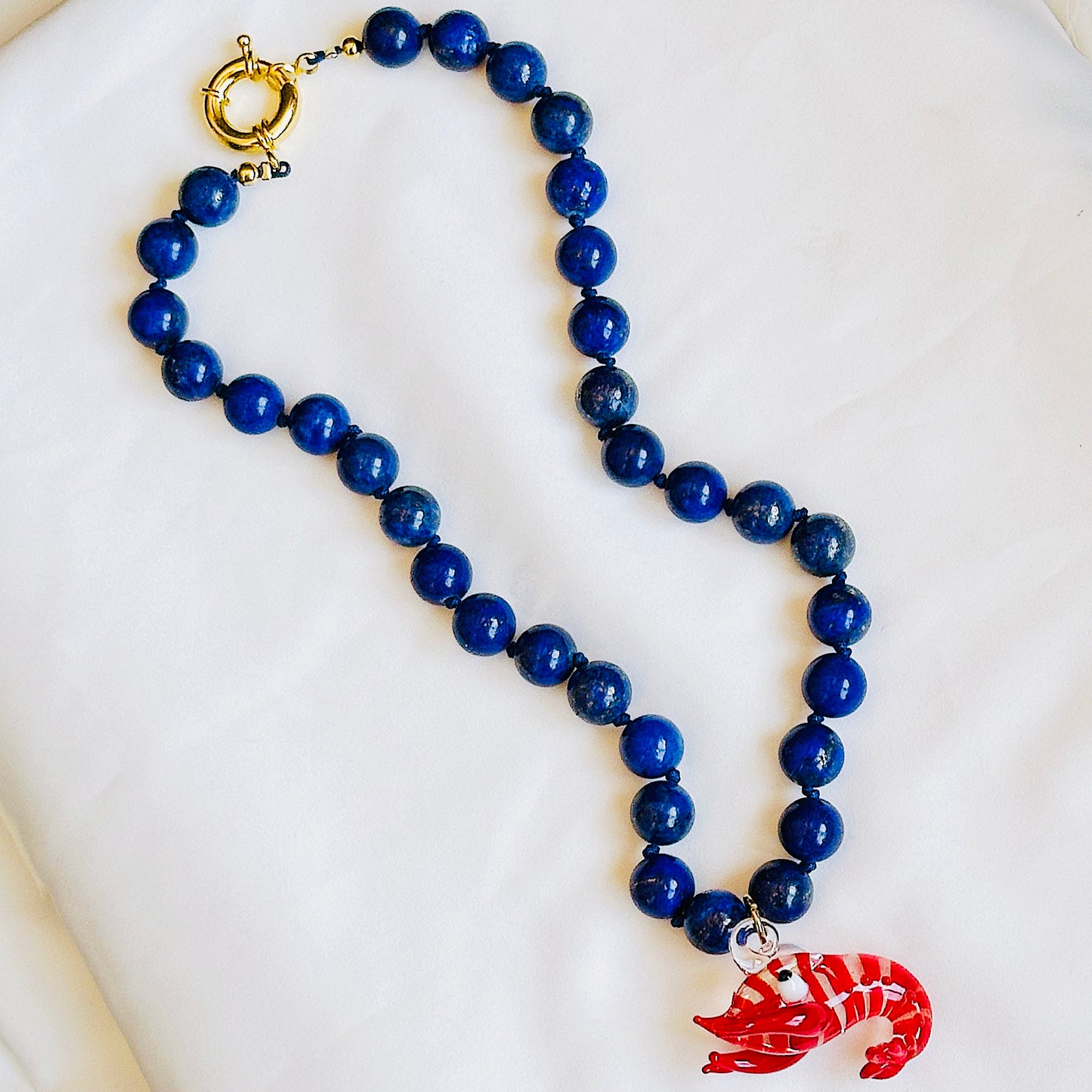 Lobster Glass Necklace