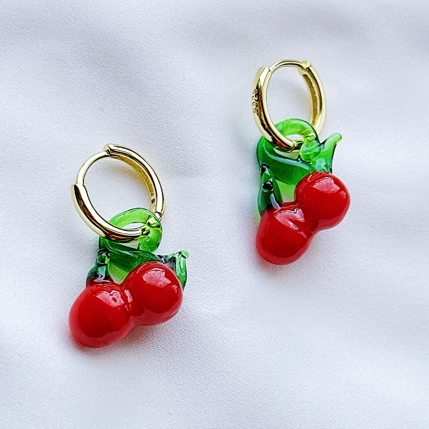 Cherry Glass Earrings