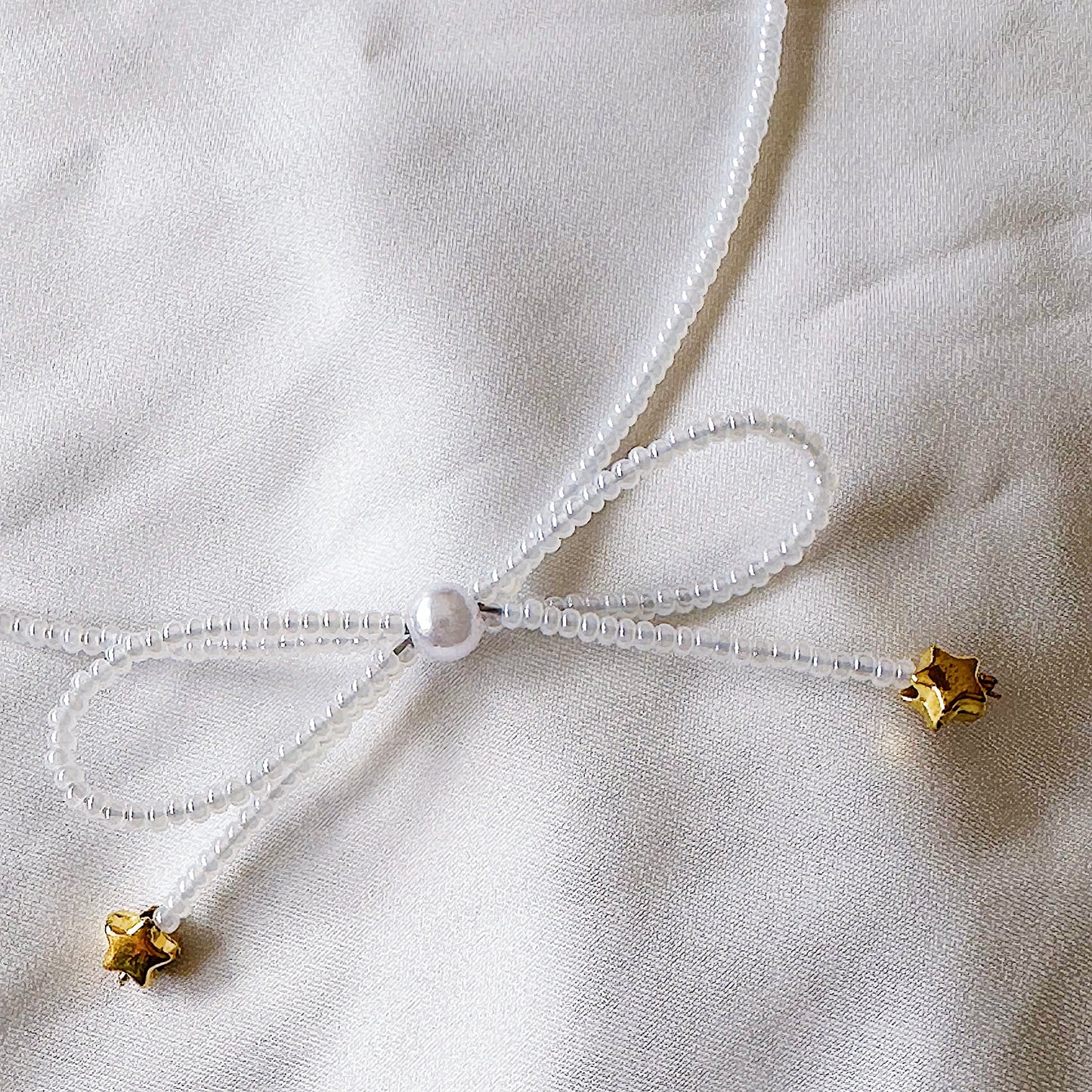 White Coquette Bow Necklace