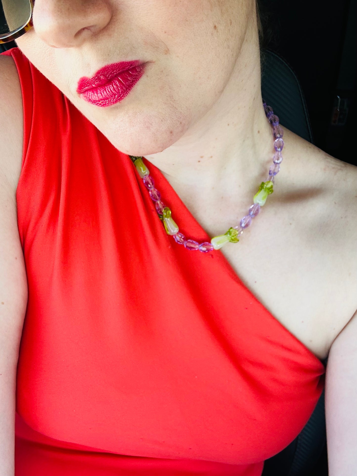 Glass Lettuce Necklace