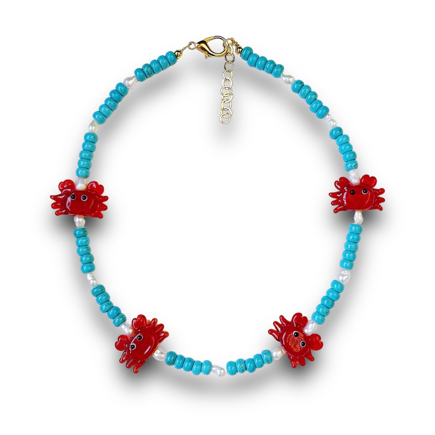 Crab Glass Necklace