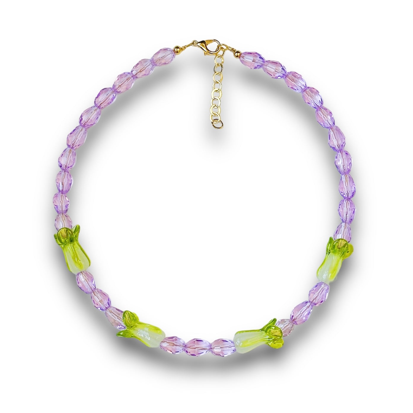 Glass Lettuce Necklace