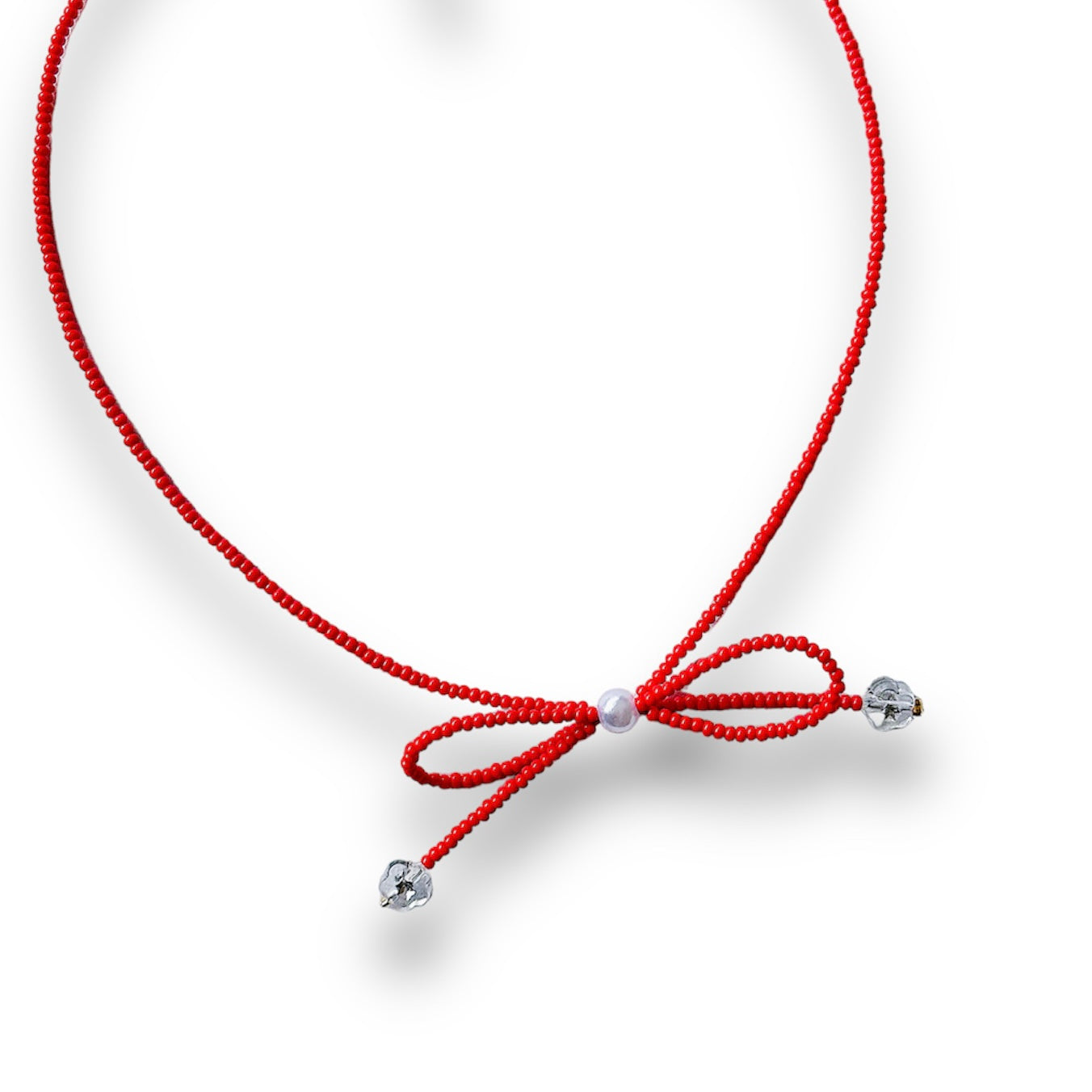 Red coquette Bow Necklace