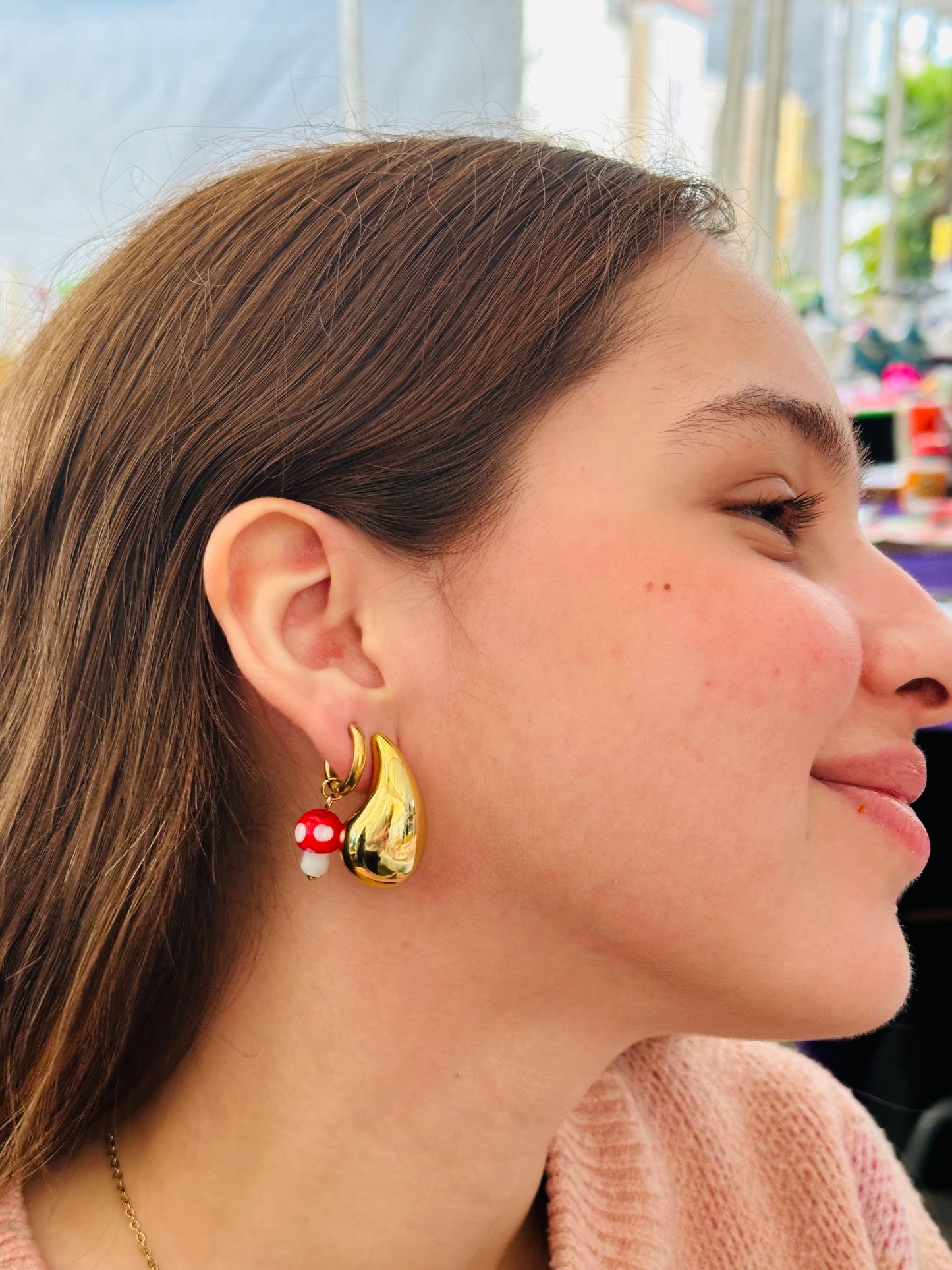 Red Mushroom Earrings