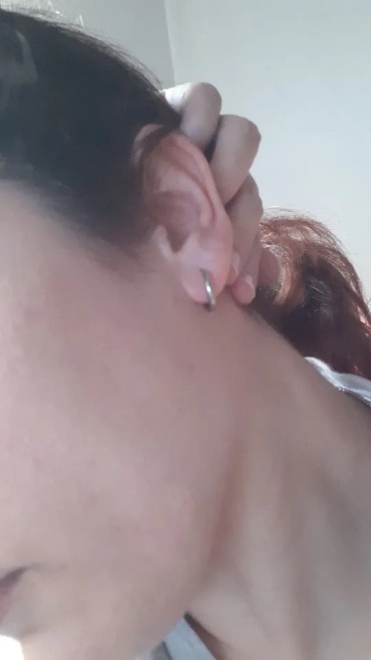 Camelia Silver Hoops Earrings