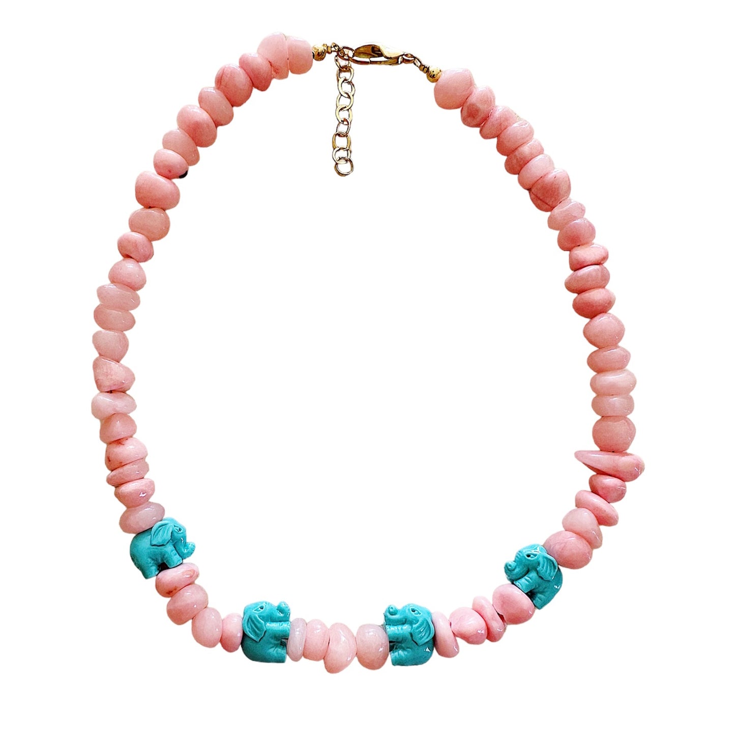 Blue Elephant Necklace