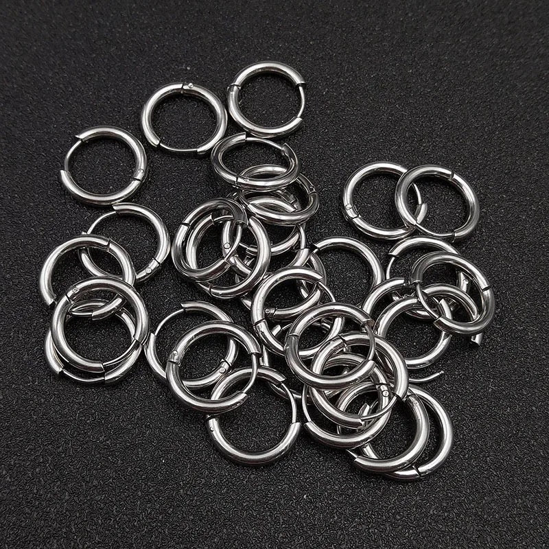 Camelia Silver Hoops Earrings