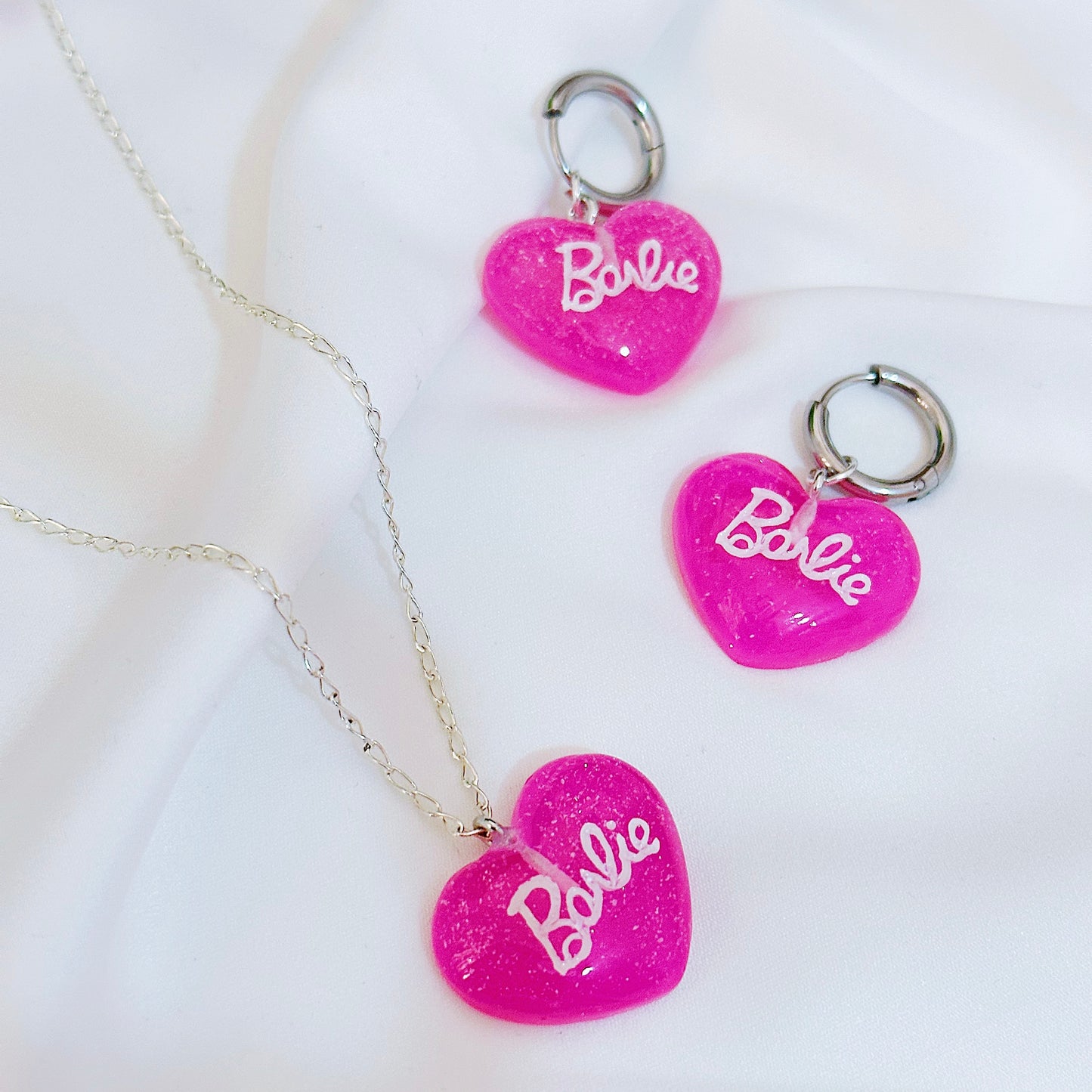Barbie Heart Pink Necklace