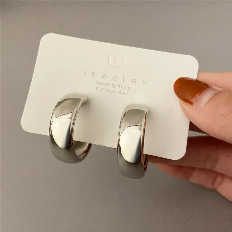 Silver Hoops Earrings