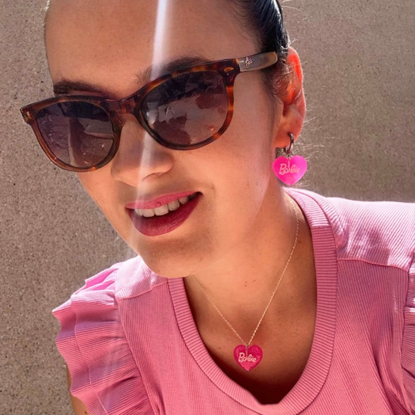 Barbie Heart Pink Necklace