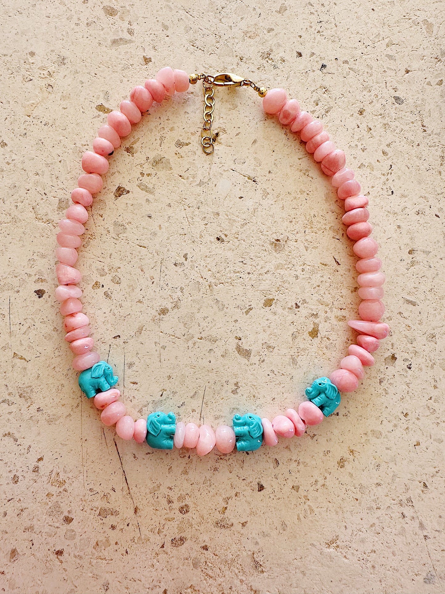 Blue Elephant Necklace