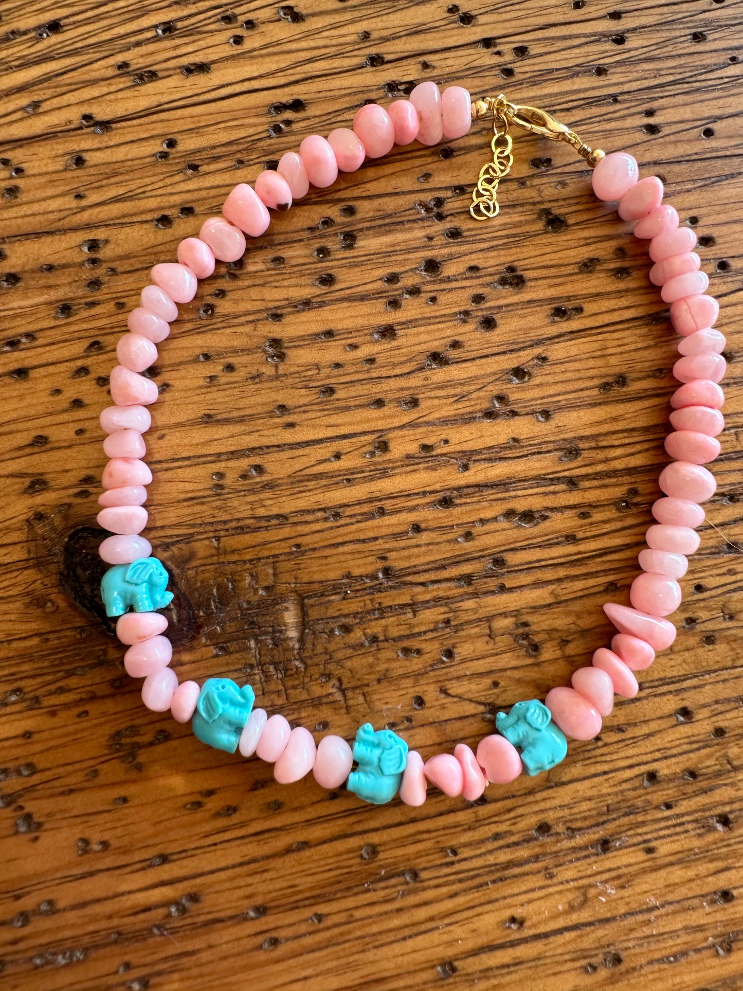 Blue Elephant Necklace