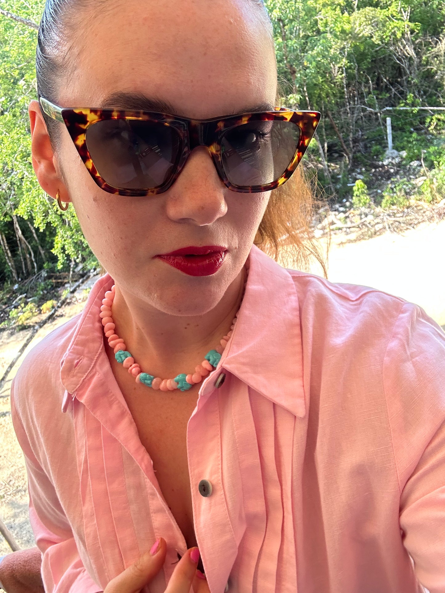 Blue Elephant Necklace