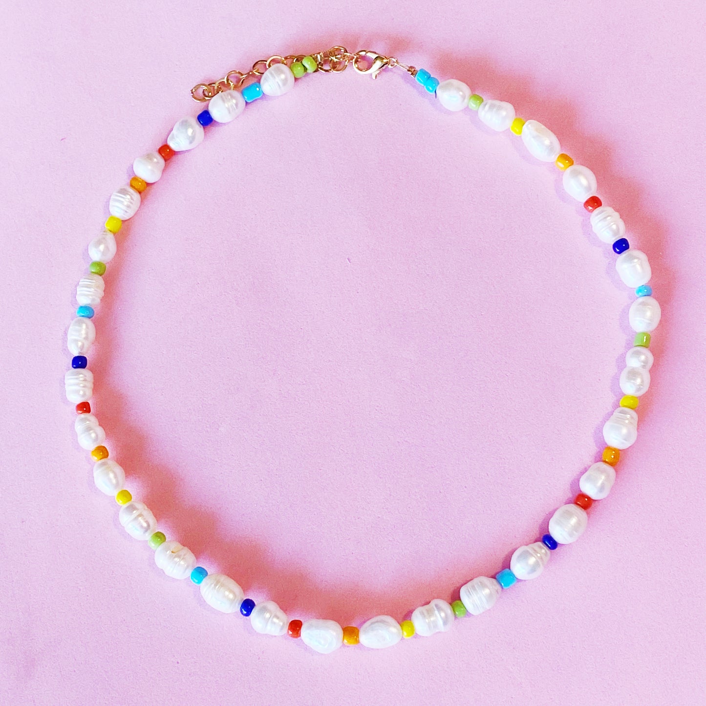 Freshwater Pearls Color Necklace con o sin inicial - ROCKmint