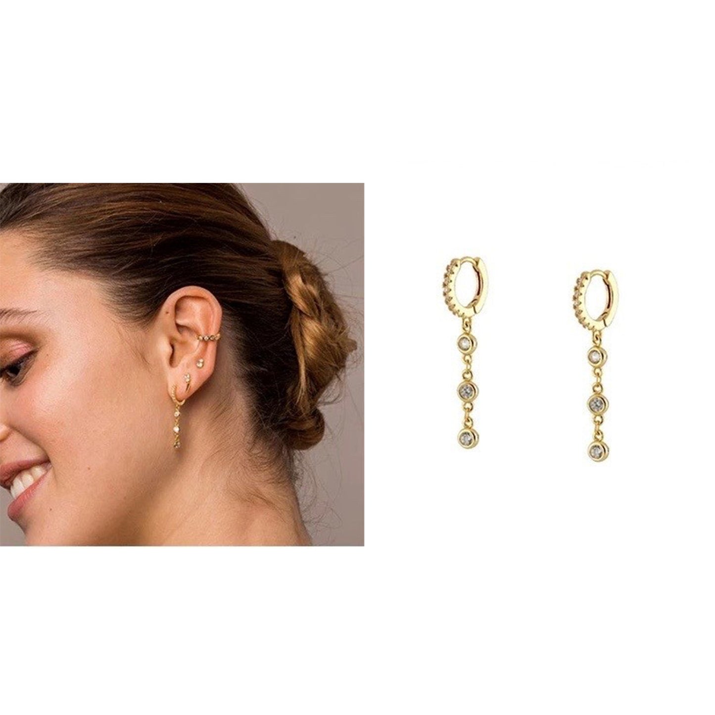 Fine 3zirconia Earrings - ROCKmint