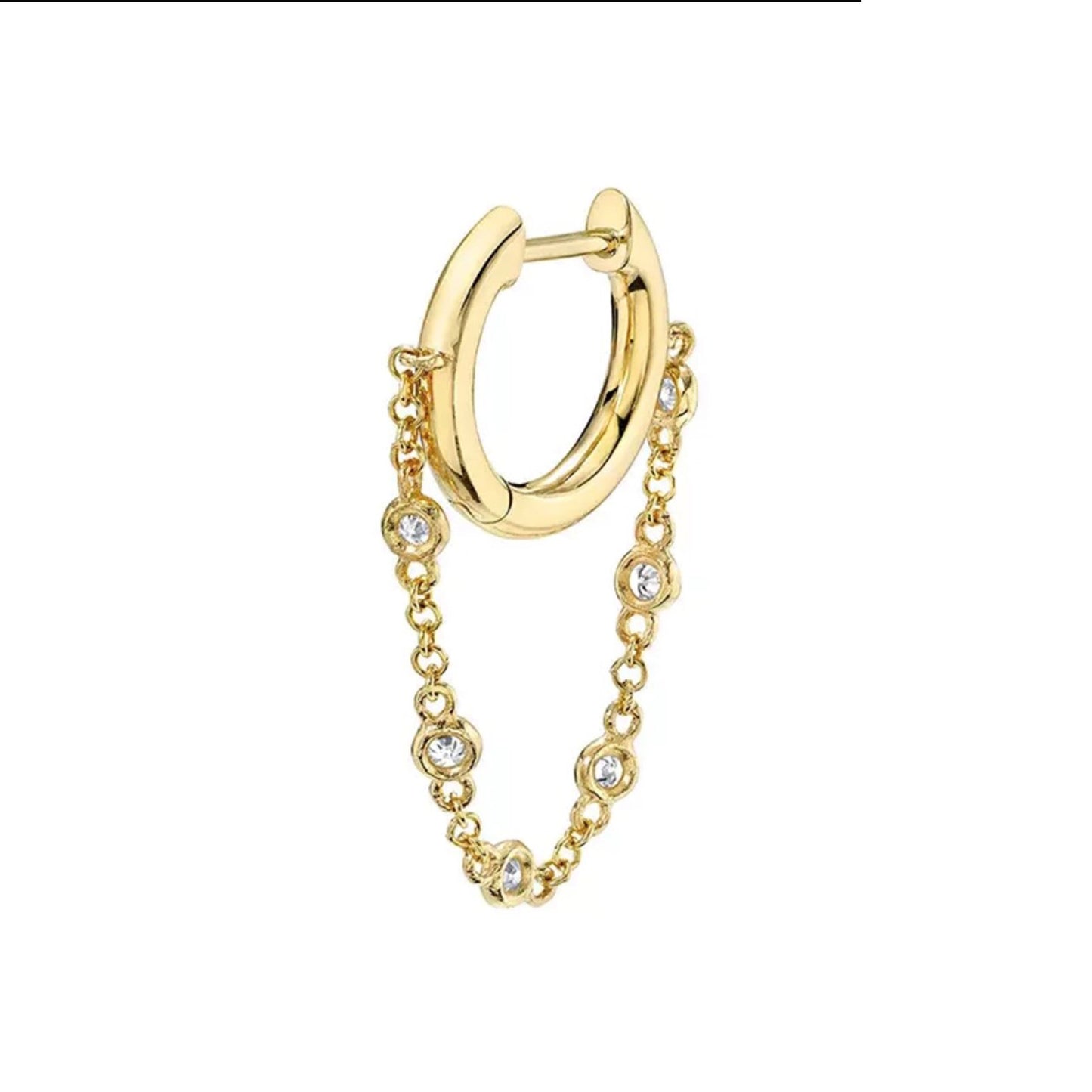 Huggie GoldZirconia Earrings - ROCKmint