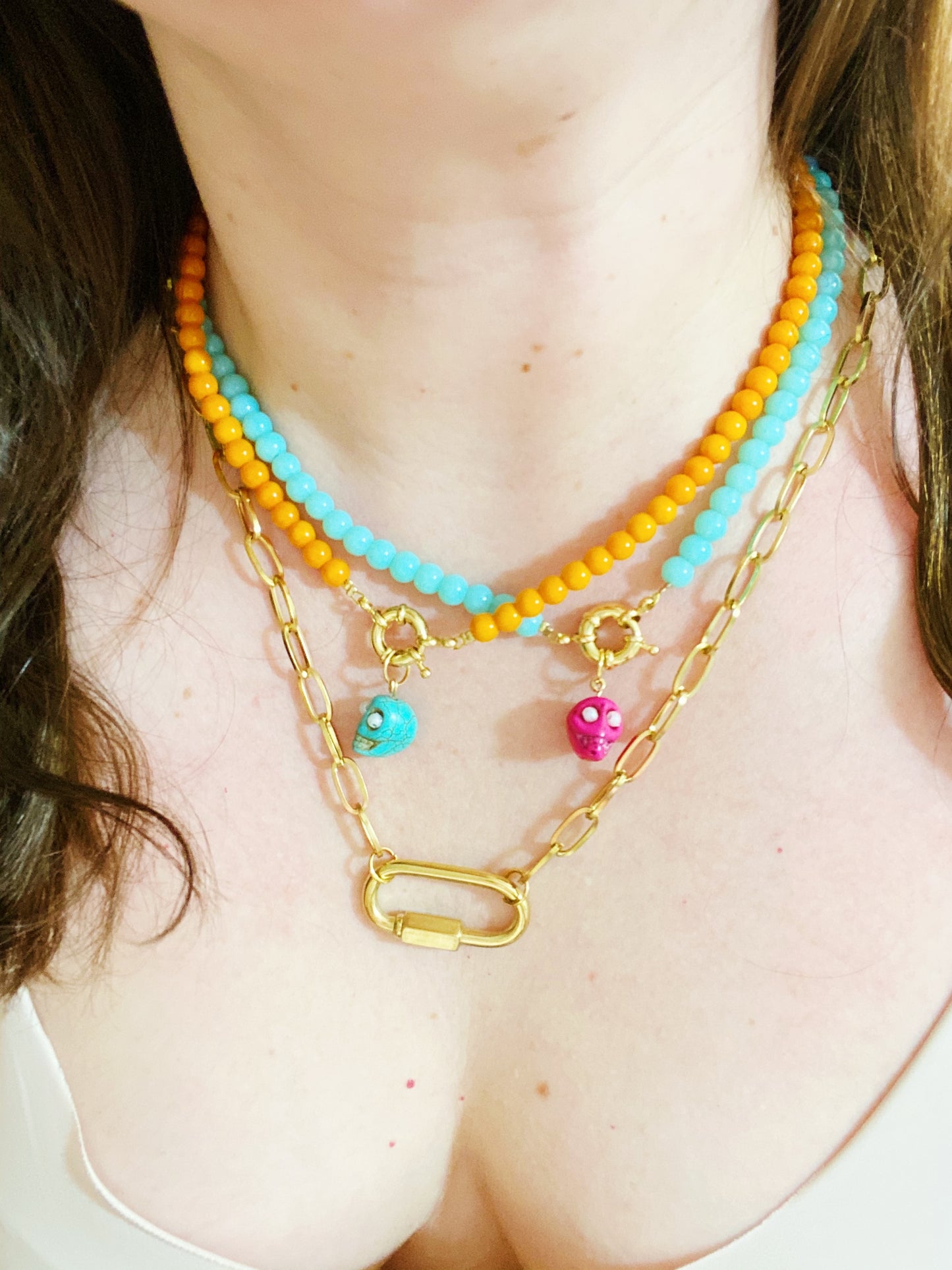 Blue Skull Necklace - ROCKmint