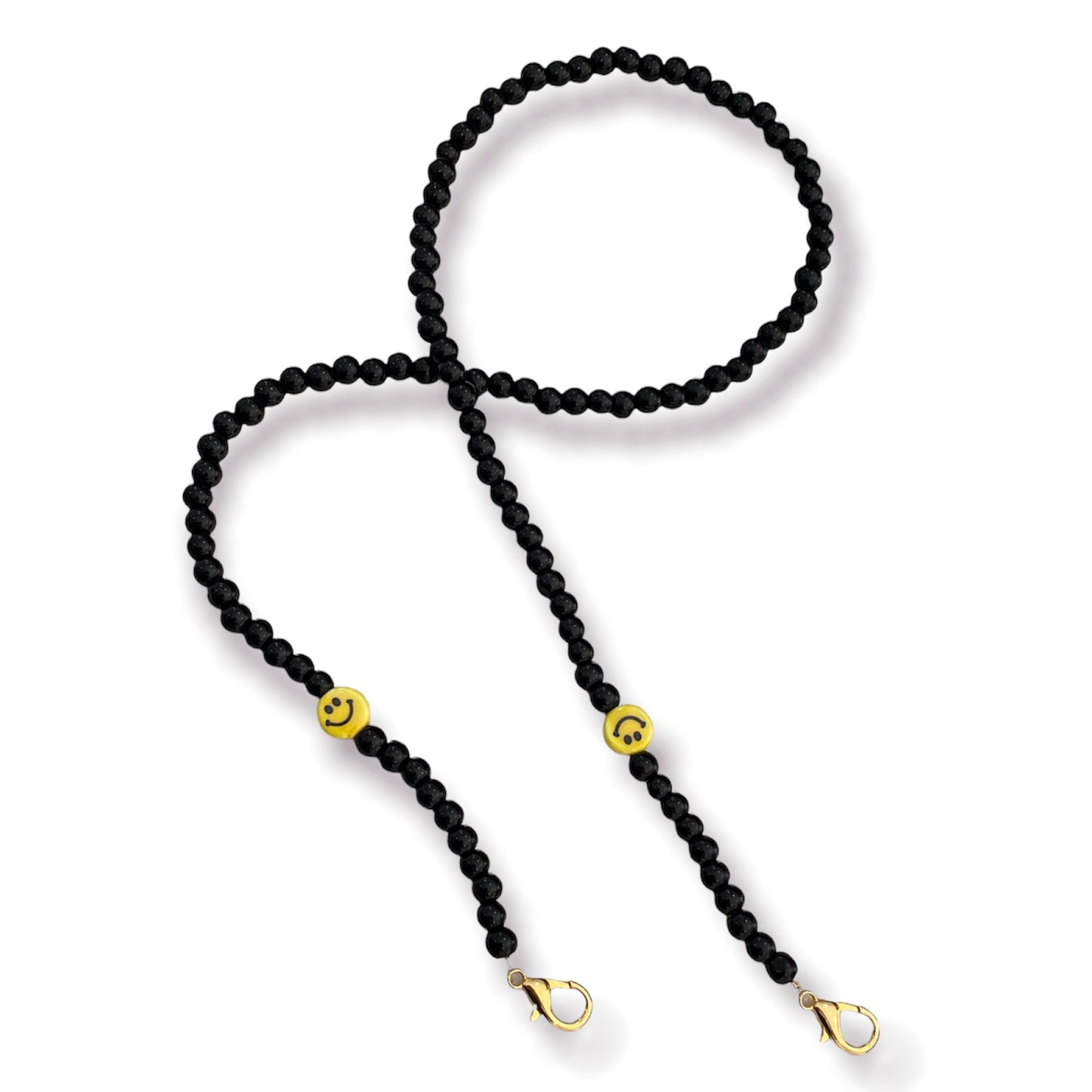 Smiley Black Cadena para lentes y cubrebocas