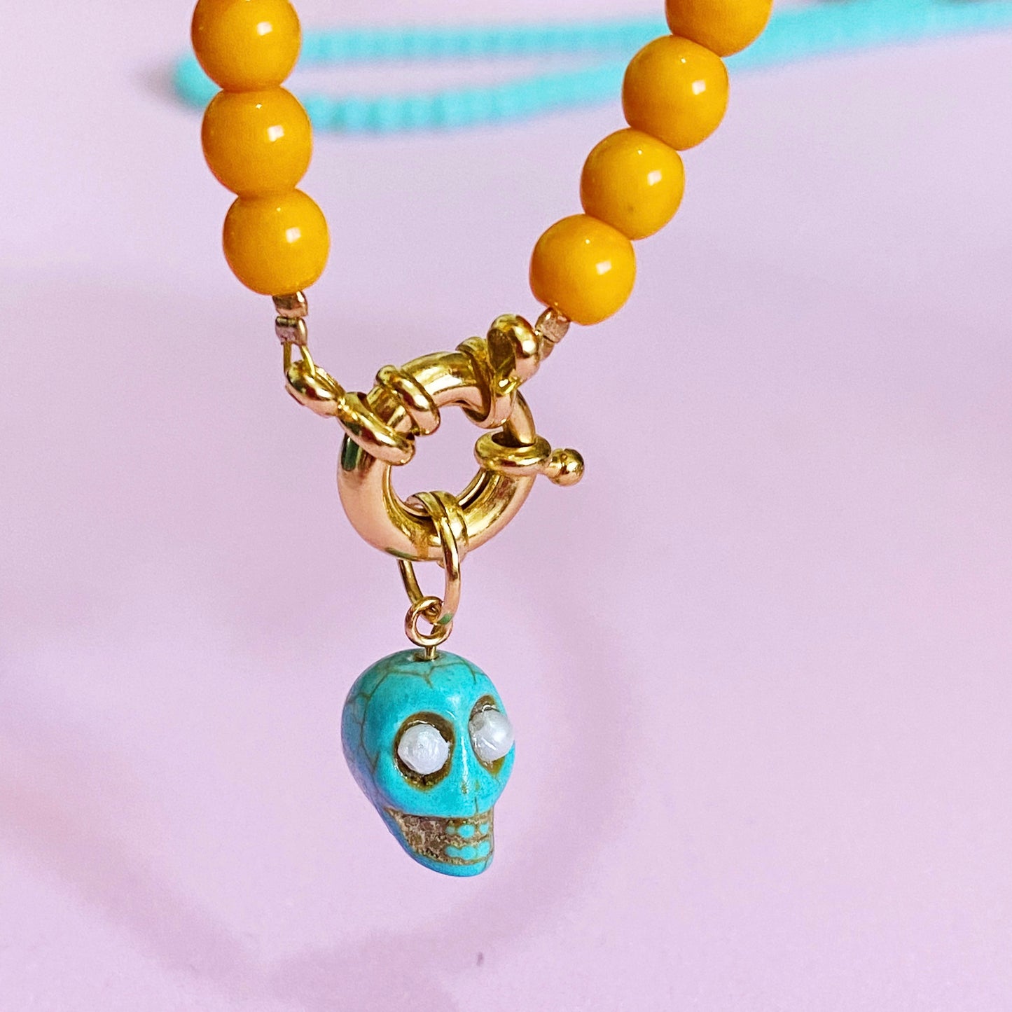 Blue Skull Necklace - ROCKmint