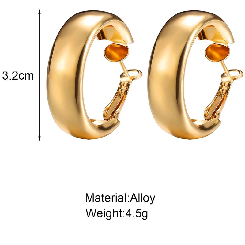 Golden Hoops Earrings