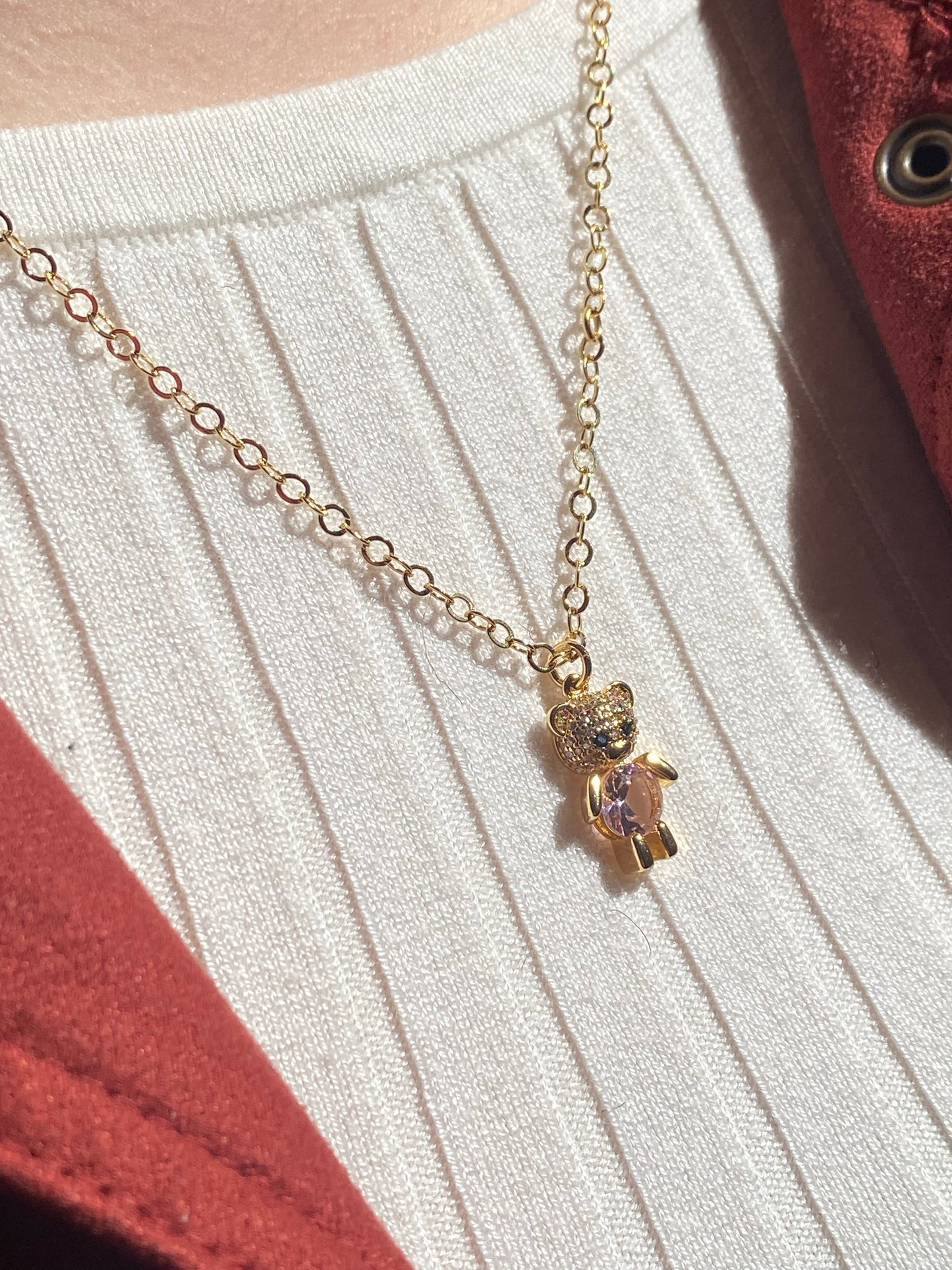 Pink Bear Necklace - ROCKmint