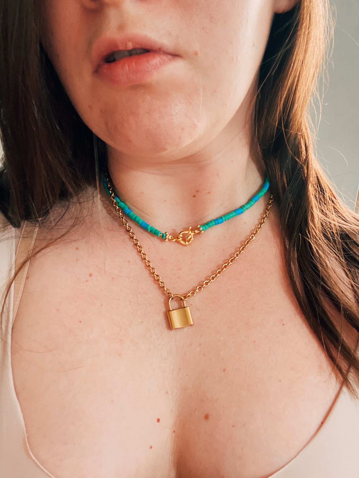 Mini Fimo BlueG Necklace - ROCKmint