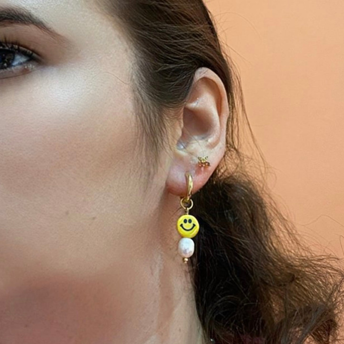 Smiley Hoops Earrings - ROCKmint