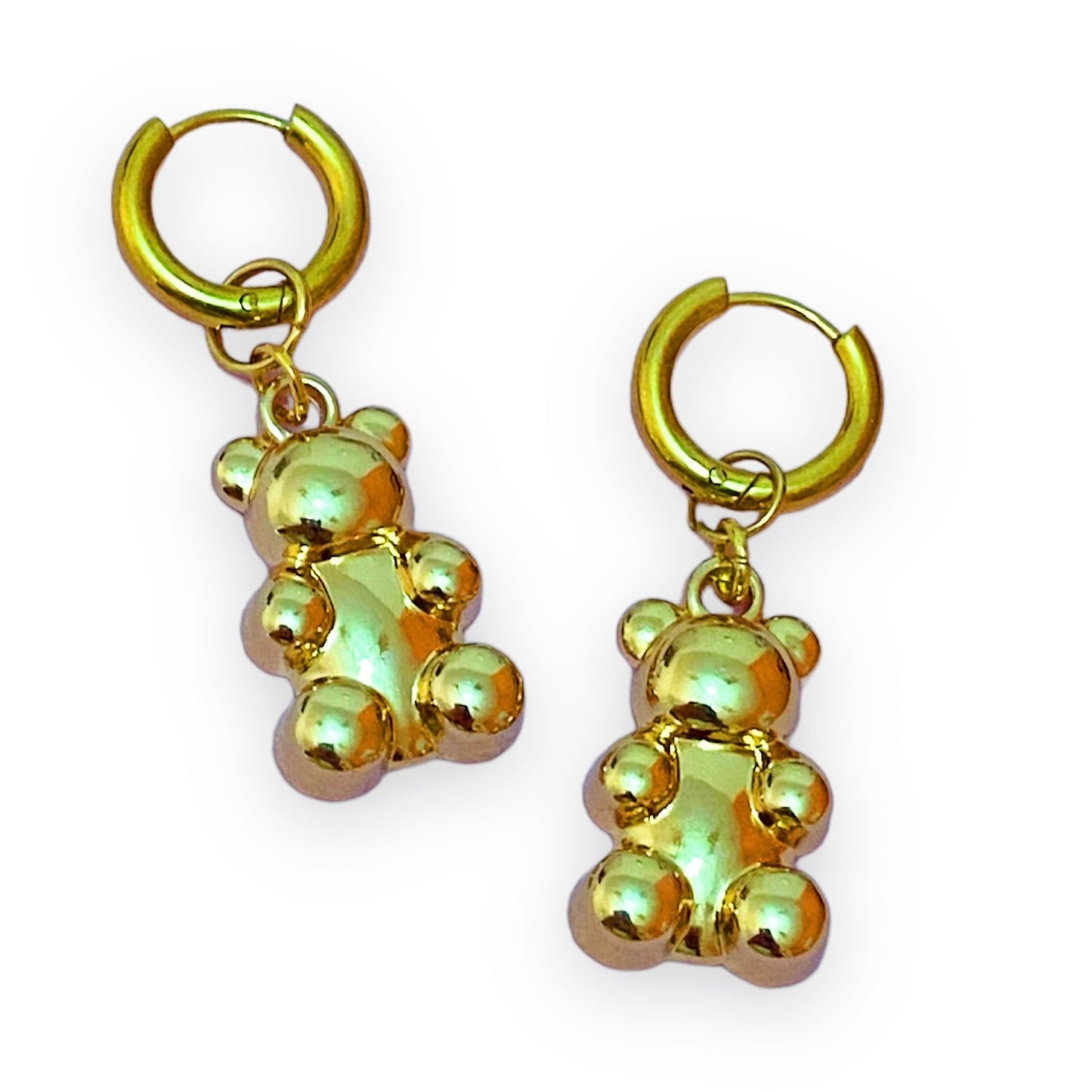 Gold Gummy Bear Hoops