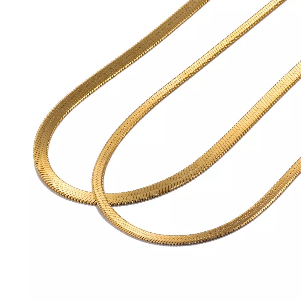 Snake Plain Chain Necklace - ROCKmint
