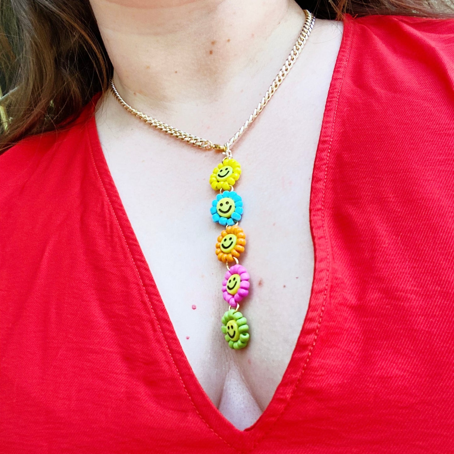 Flower Smiley Necklace - ROCKmint