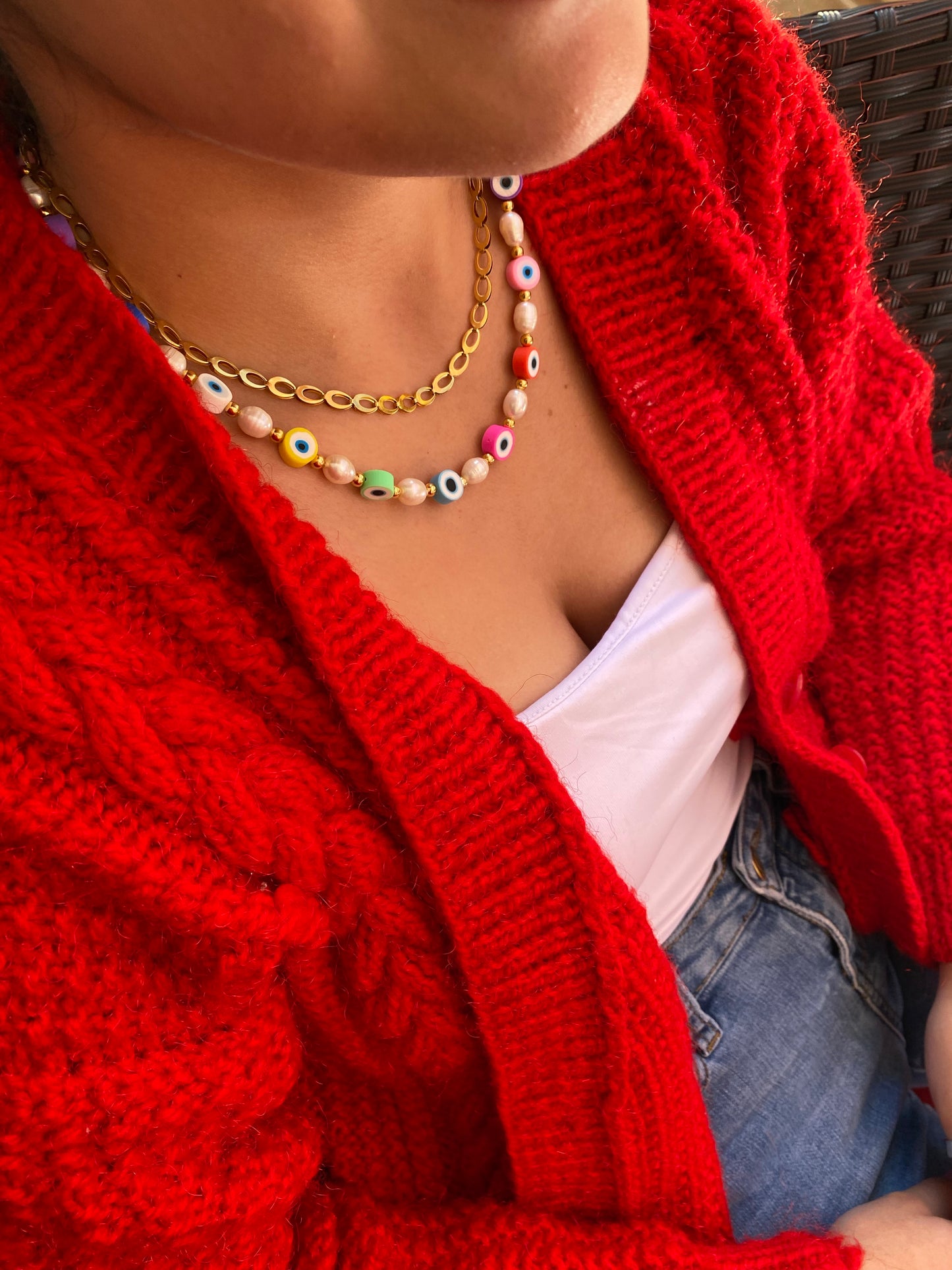 Evileye Pearls Necklace - ROCKmint