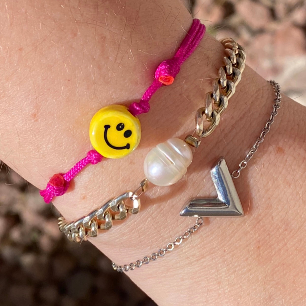 Smiley Pink Bracelet