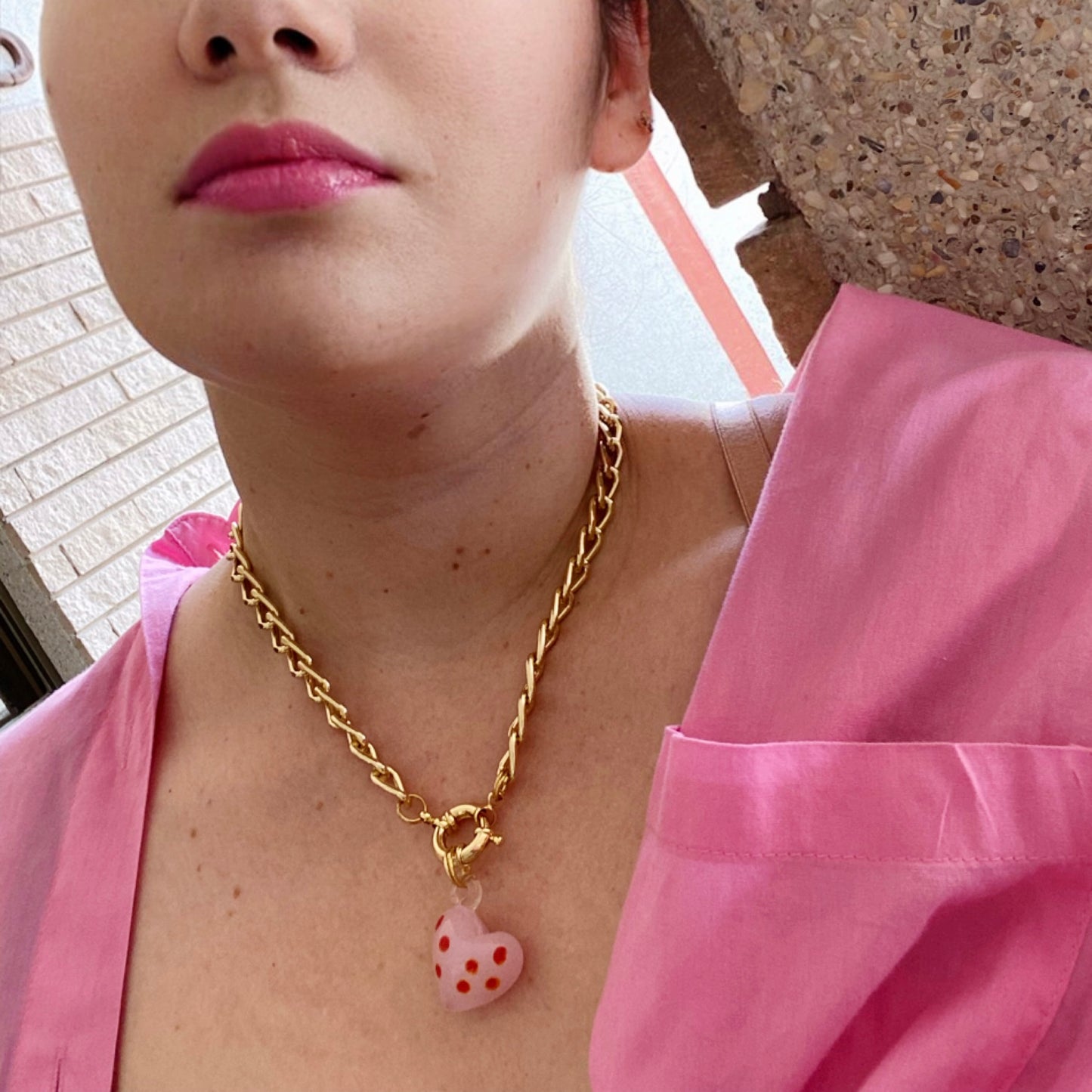 Heart Glass Necklace