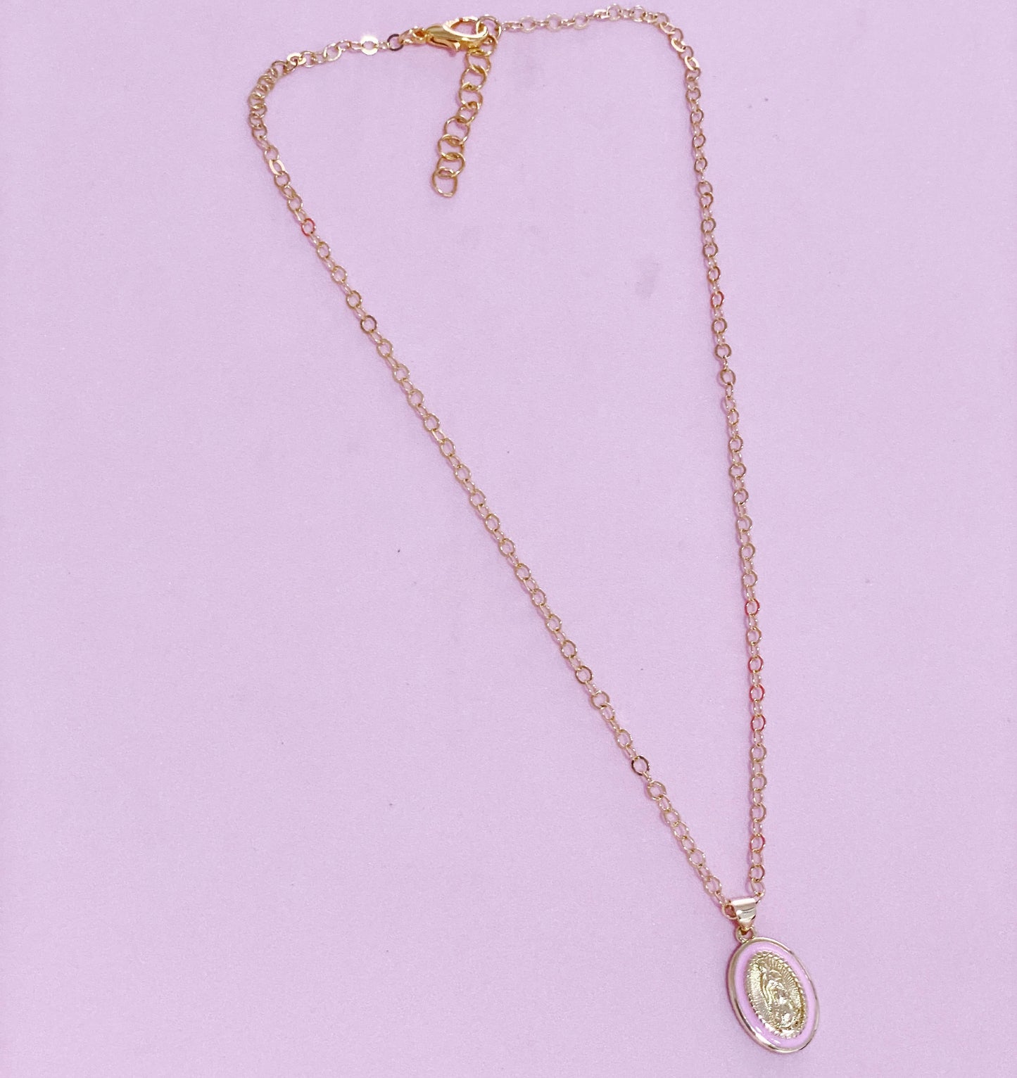 Pink Virgencita Necklace - ROCKmint
