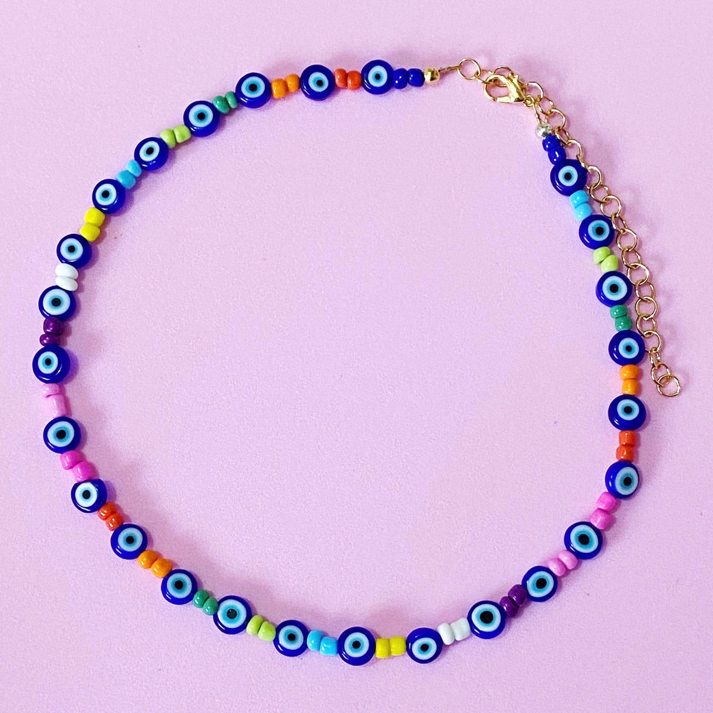 Rainbow Evil Eye Necklace - ROCKmint