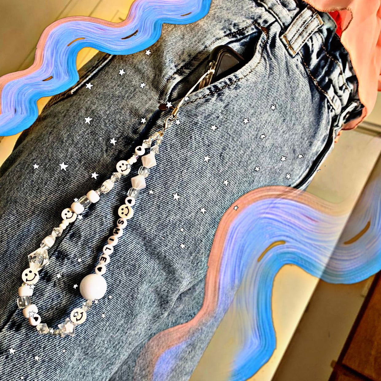 White Phone Strap - ROCKmint