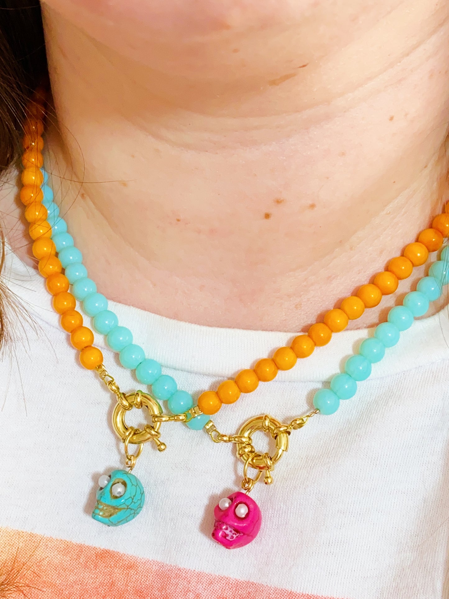 Blue Skull Necklace - ROCKmint