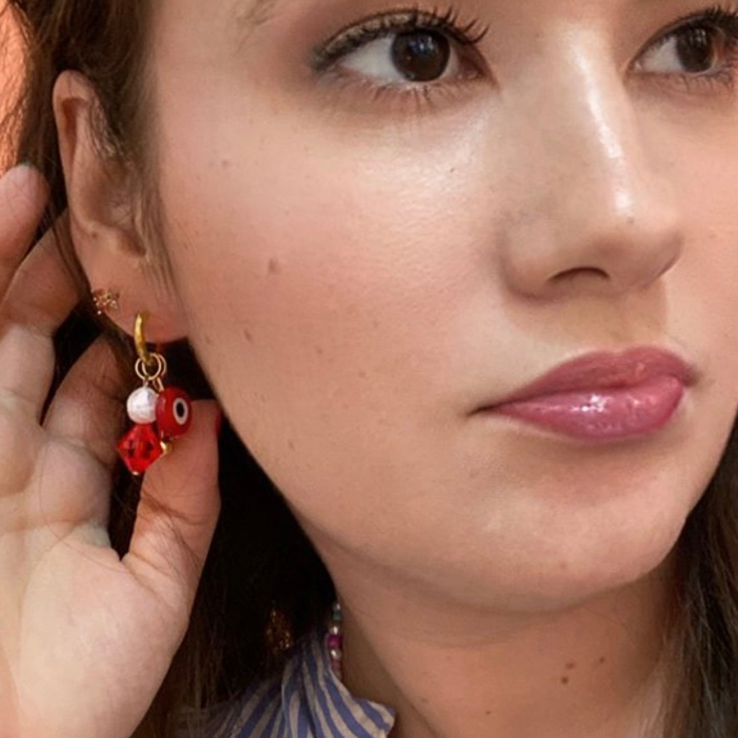 Lucky Cat Earrings Hoops