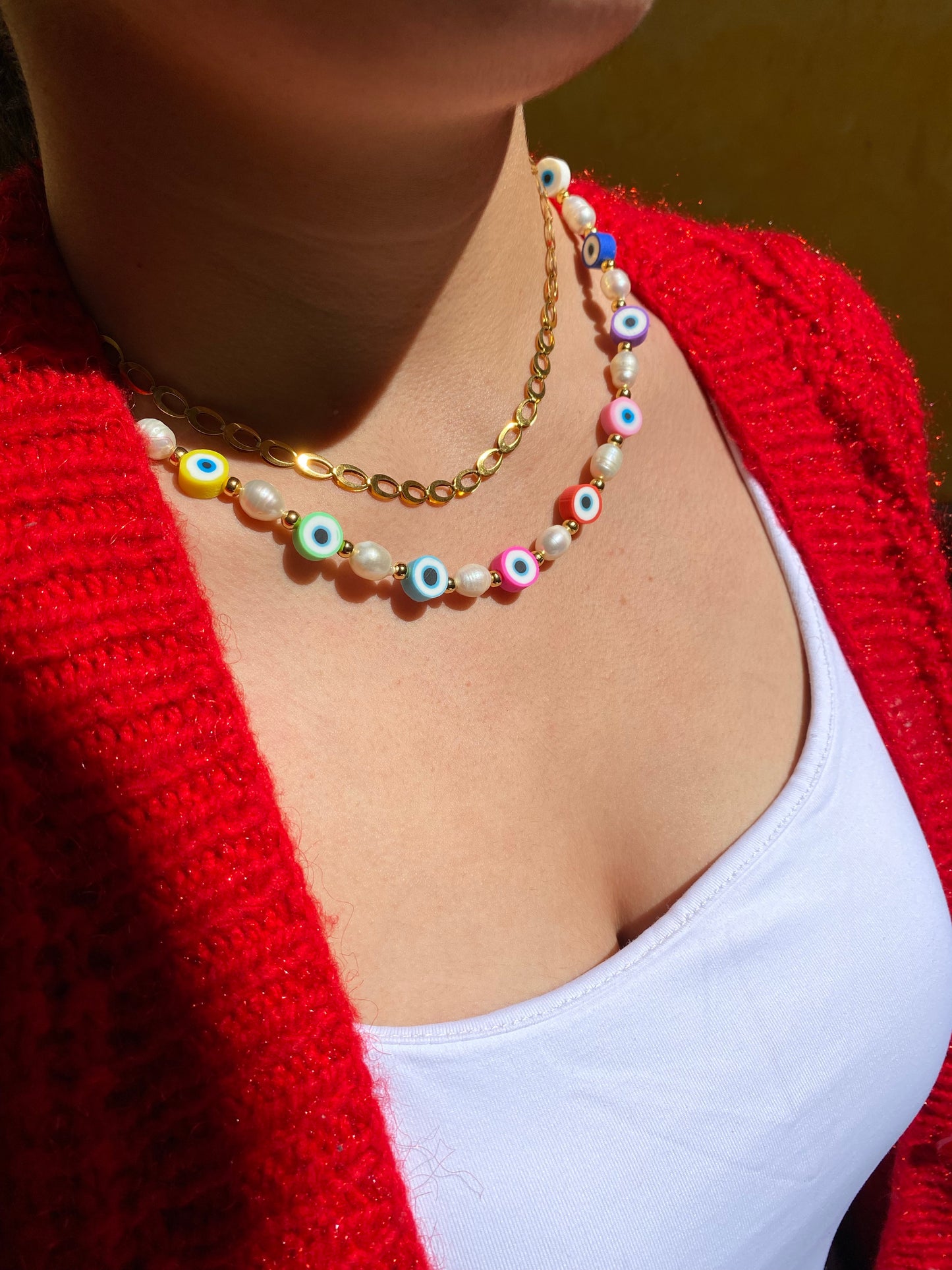 Evileye Pearls Necklace - ROCKmint