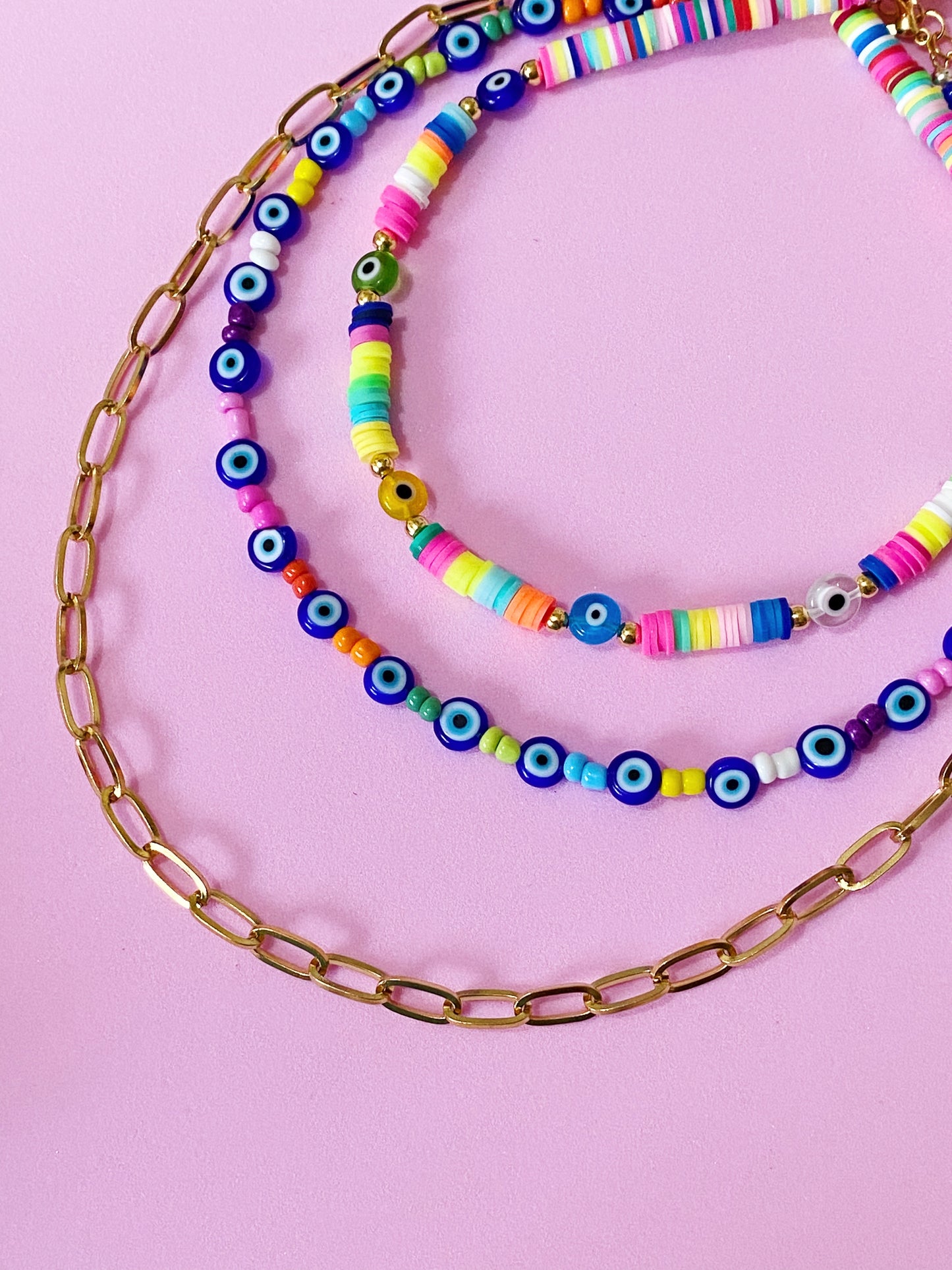 Rainbow Evil Eye Necklace - ROCKmint