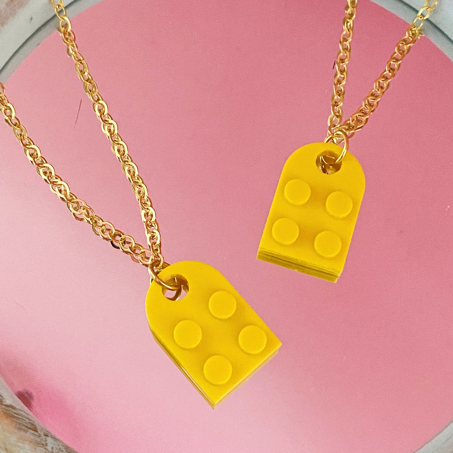Best Friends Yellow Necklaces - ROCKmint