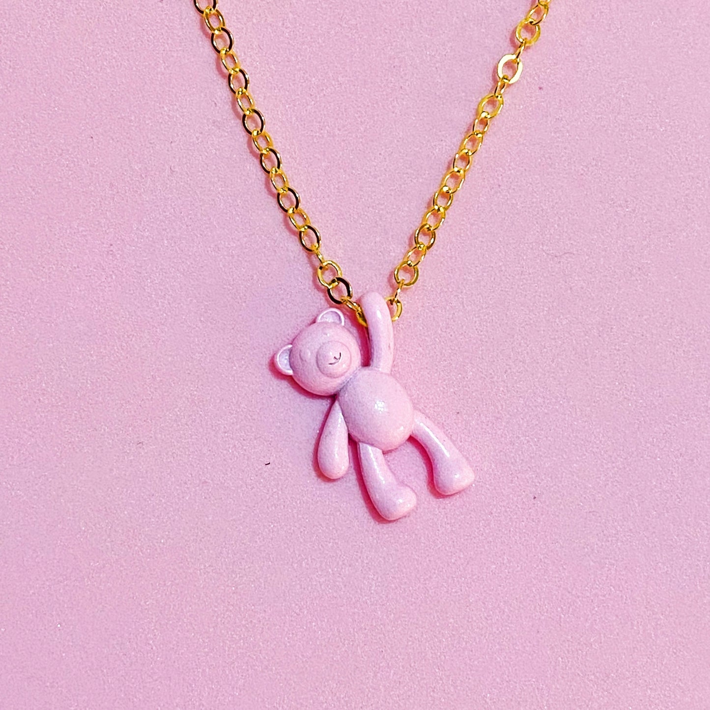 Pinky Bear Necklace - ROCKmint