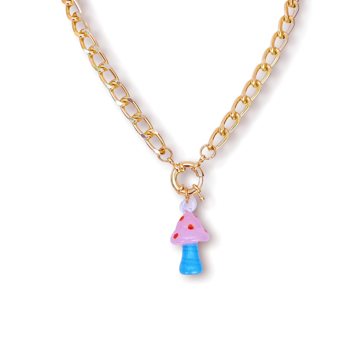 Mushroom Glass Necklace