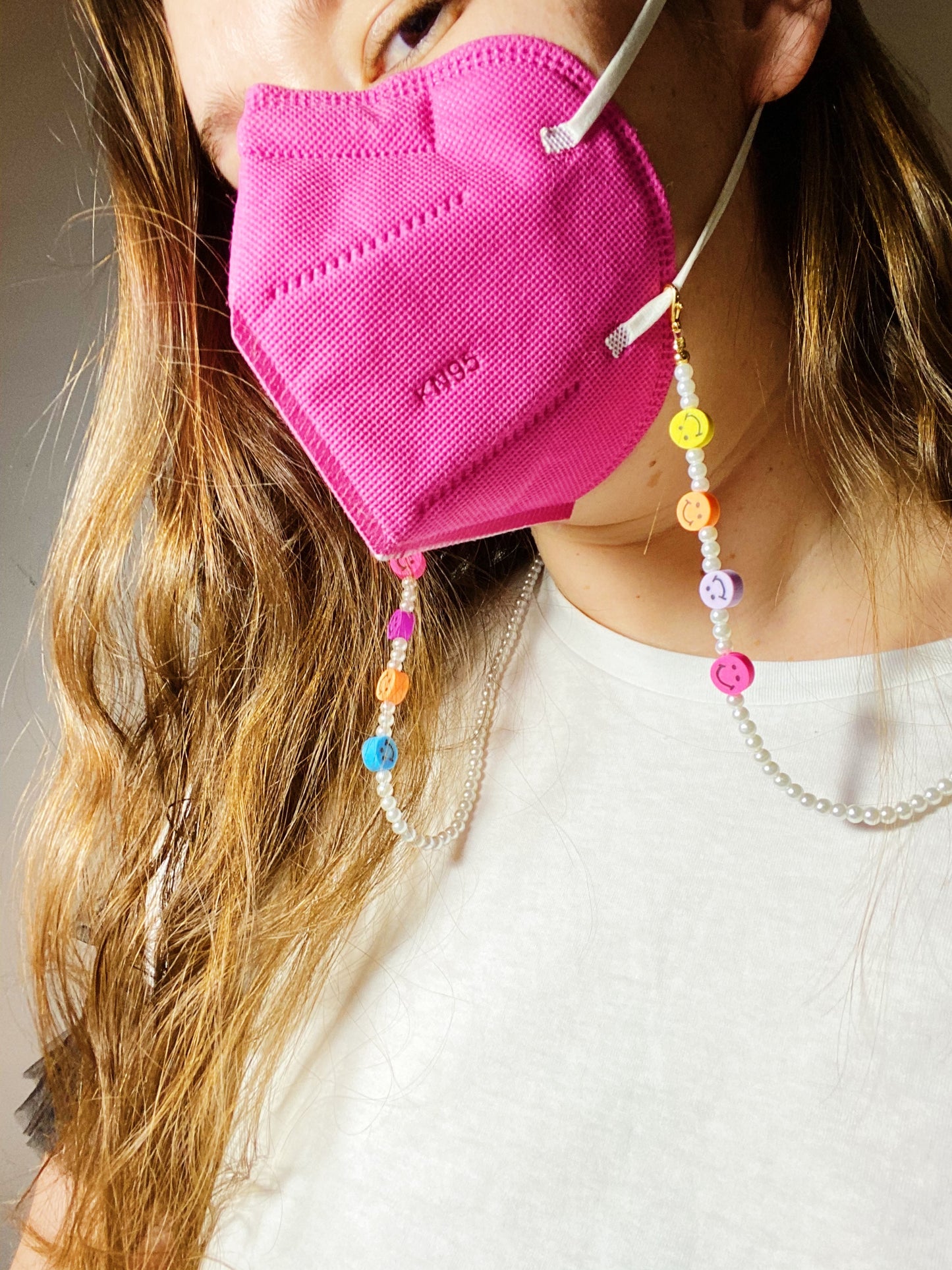 Smiley Cadena para lentes y cubrebocas - ROCKmint
