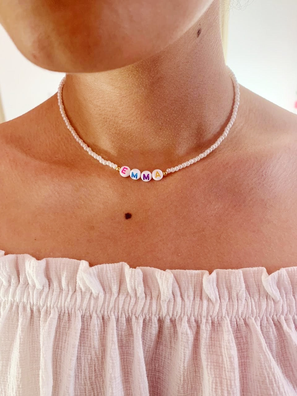 Pearl Color Custom Necklace - ROCKmint