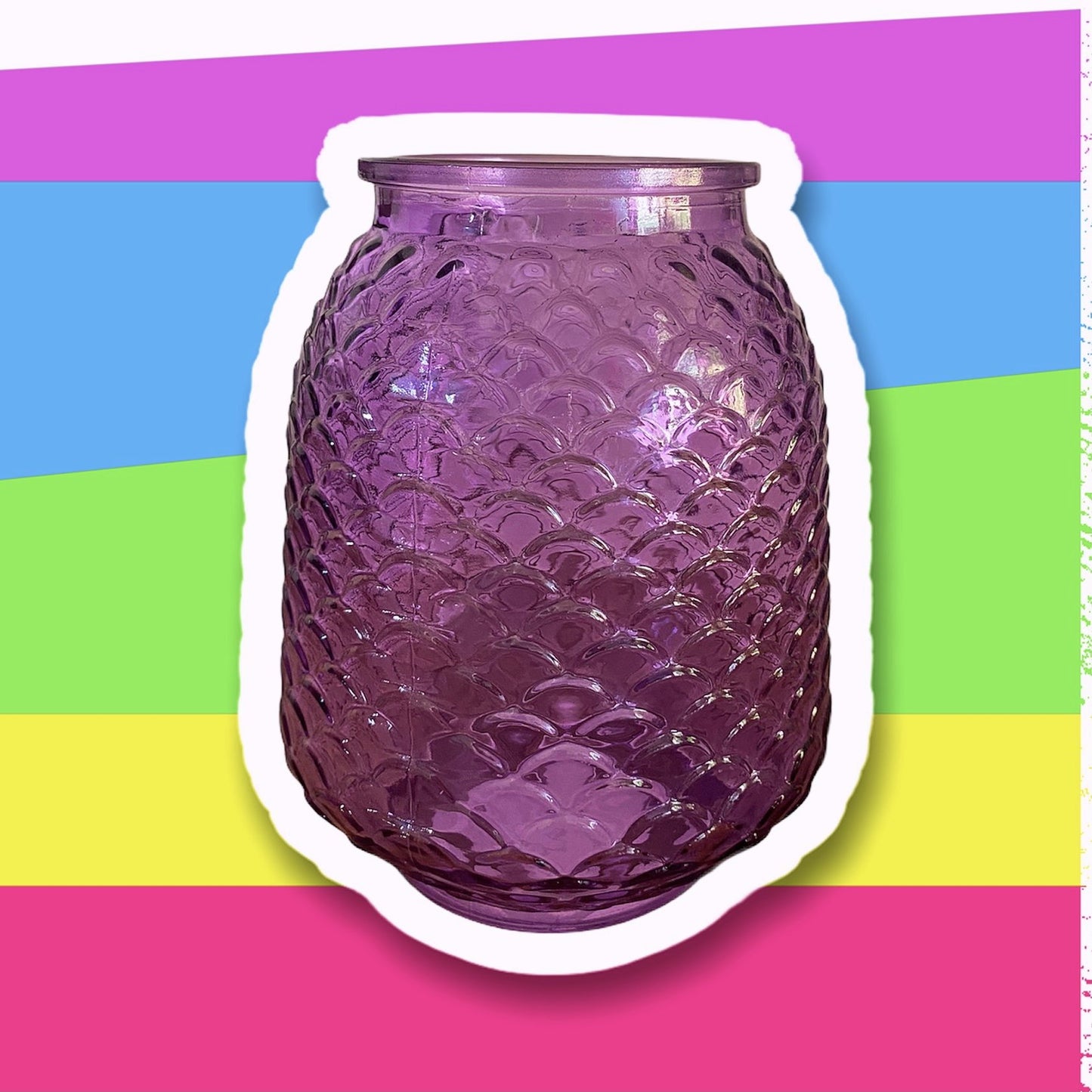Jarrón morado de vidrio - ROCKmint