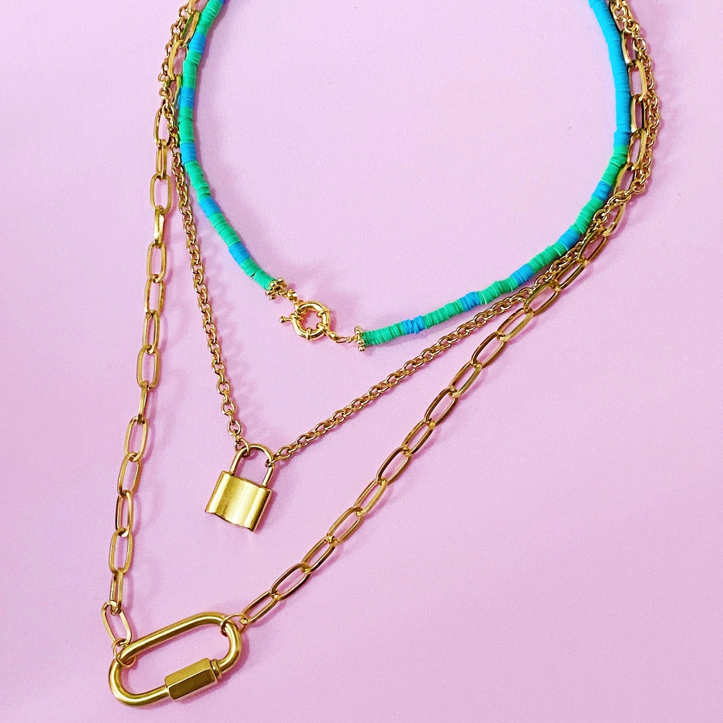 Mini Fimo BlueG Necklace - ROCKmint