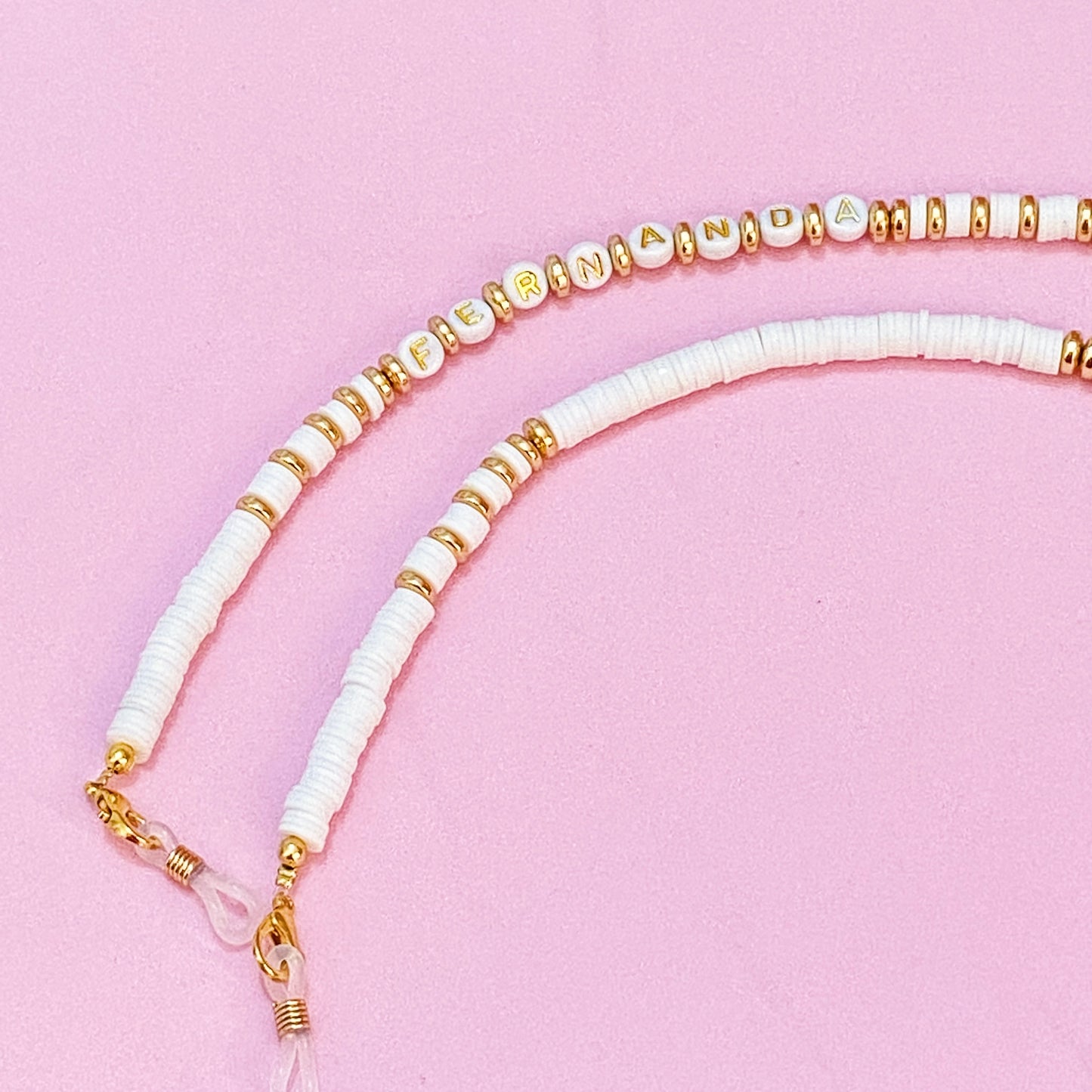 Fancy White Cadena para Lentes y Cubrebocas - ROCKmint